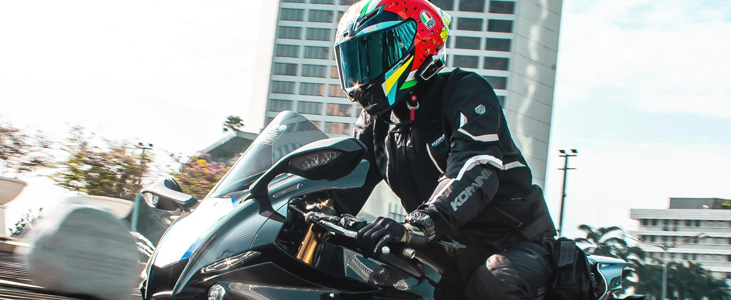 Person Riding Motorbike Outdoor